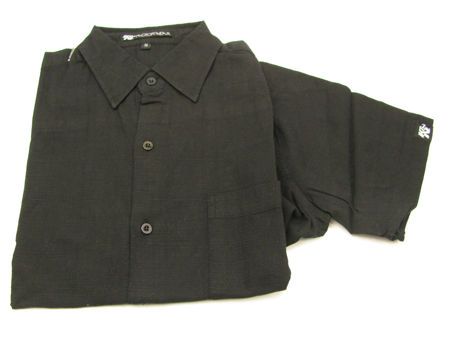 K&N 12157-S Motor Wear Button Up Woven Black Shirt Size Small