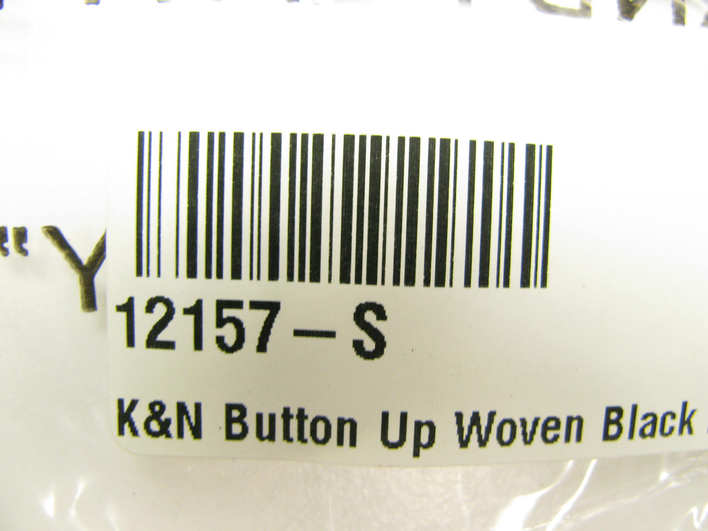 K&N 12157-S Motor Wear Button Up Woven Black Shirt Size Small