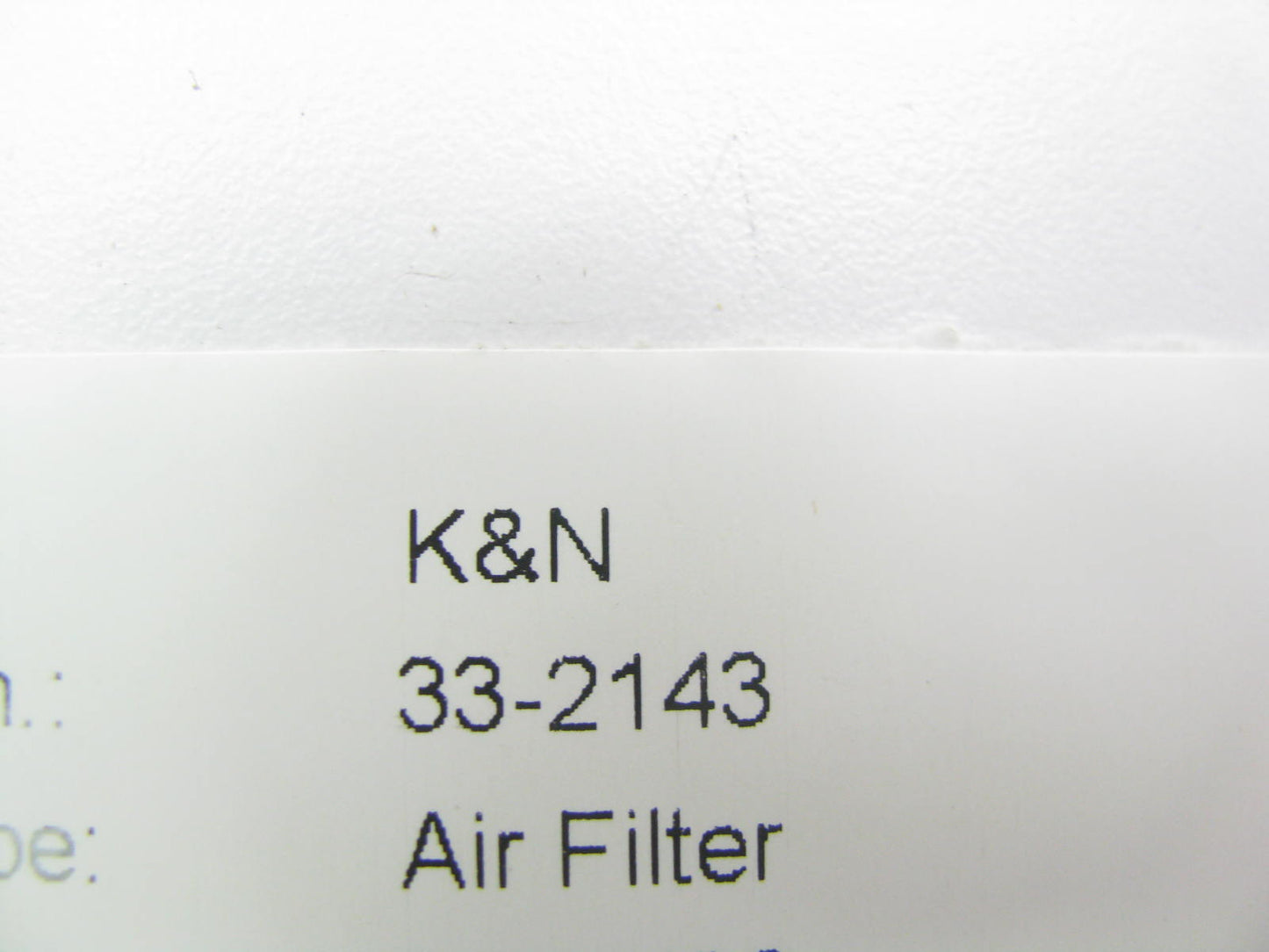 NEW - OUT OF BOX - K&N 33-2143 Performance High-Flow Replacement Air Filter