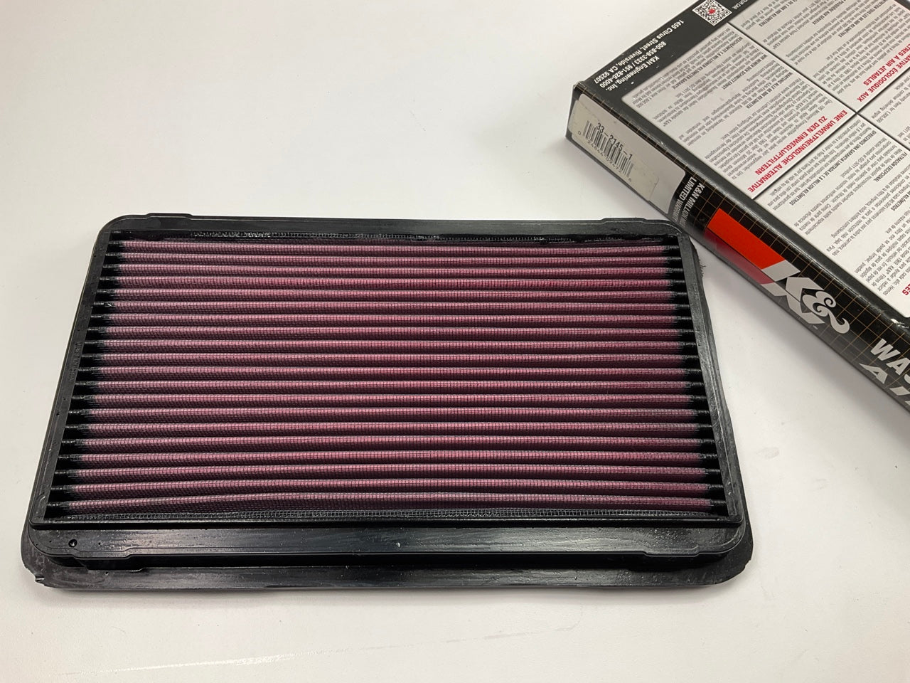 K&N 33-2145-1 Direct-Fit Replacement High-Flow Air Filter, Washable & Reusable