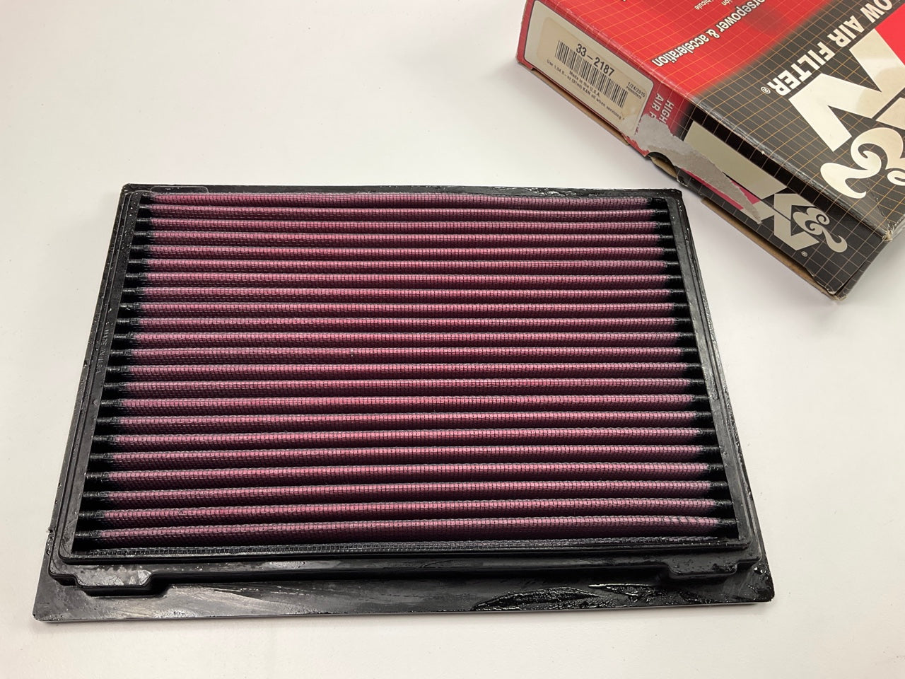 K&N 33-2187 Direct-Fit Replacement High-Flow Air Filter, Washable & Reusable