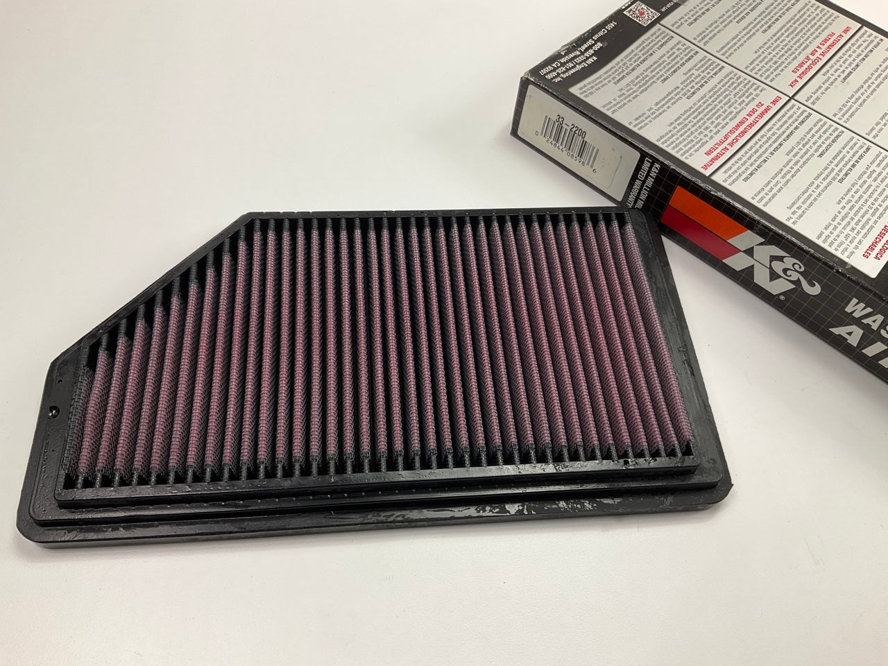 K&N 33-2200 Direct-Fit Replacement High-Flow Air Filter, Washable & Reusable