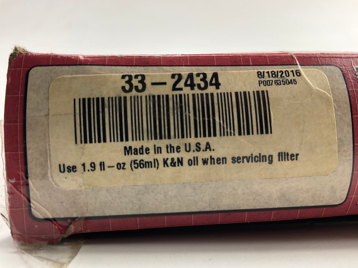 K&N 33-2434 High Flow Air Filter 2010-2015 Chevy Camaro 6.2L Washable & Reusable