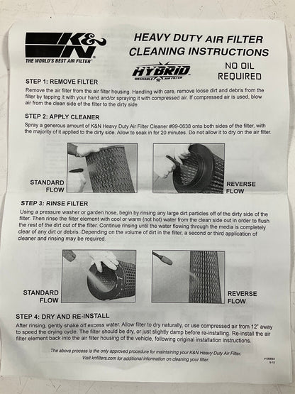 K&N 38-2002R HD Air Filter For Freightliner Monoco-Coach AH8503, CA7230; 46893