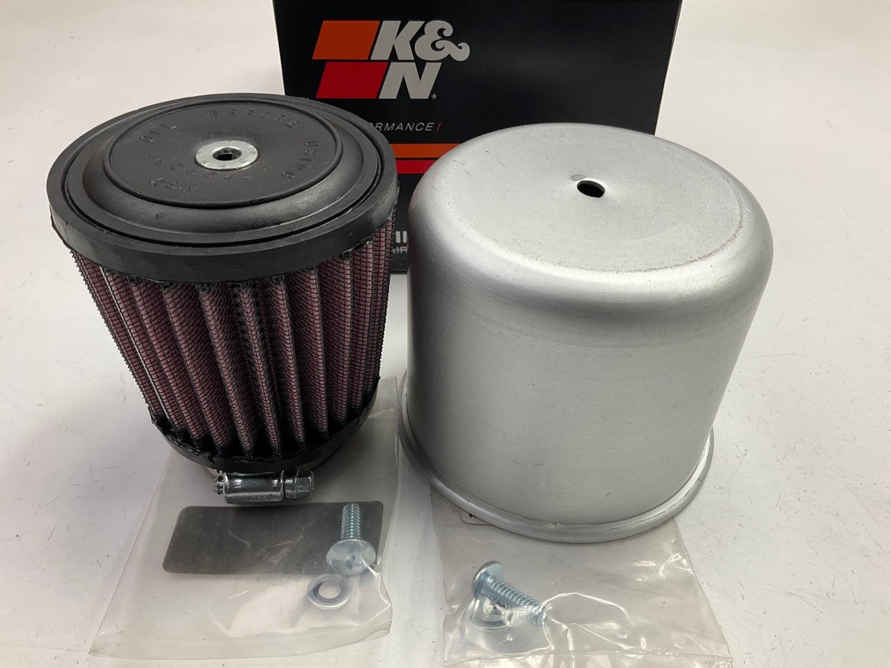 K&N 54-1040 High Flow Air Filter W/ Cover Generator Air Compressor, 1-3/4'' Inlet