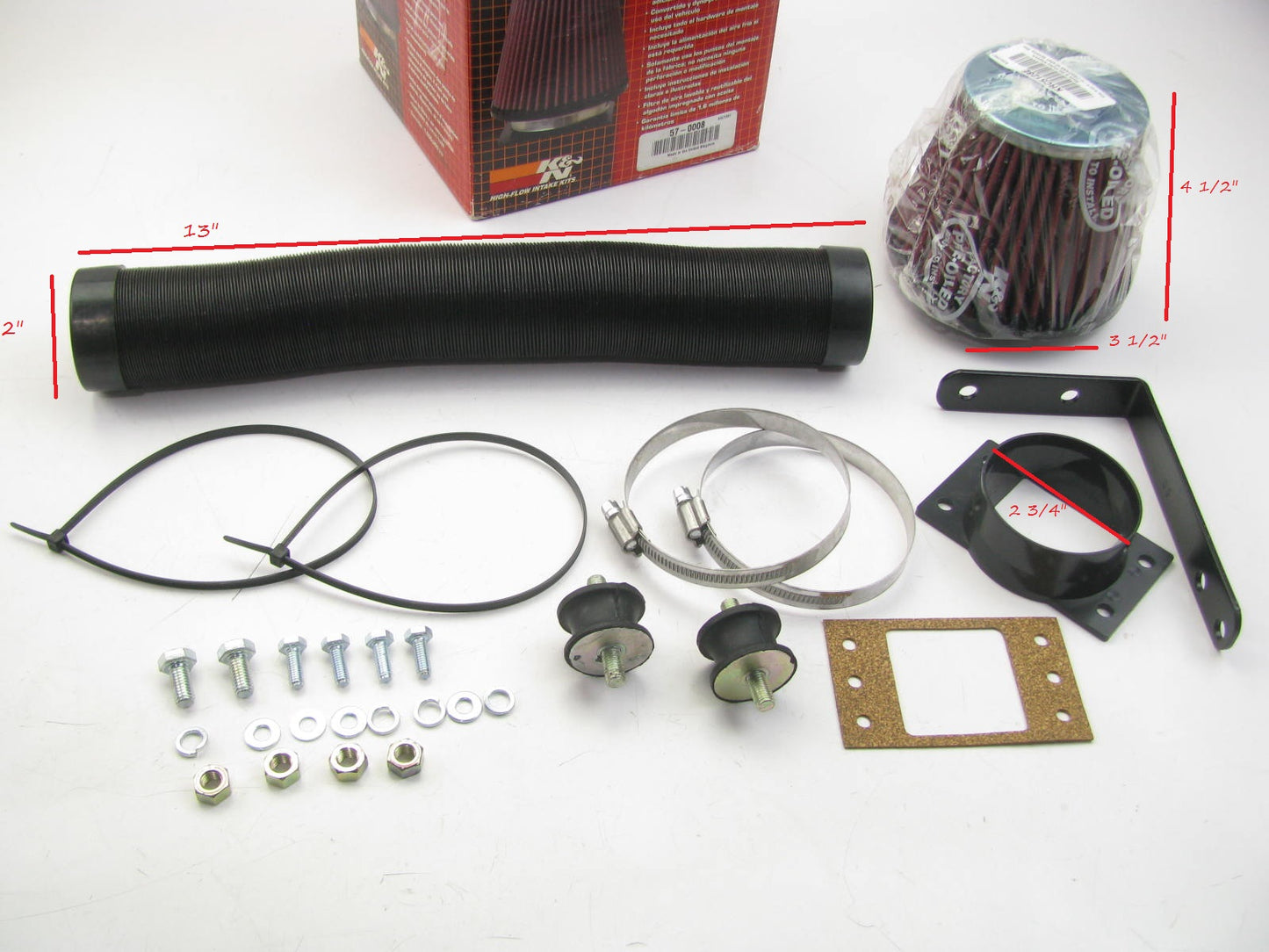 UNIVERSAL Small Engine Genuine K&N Cold Air Intake System W/ K&N Cone Filter