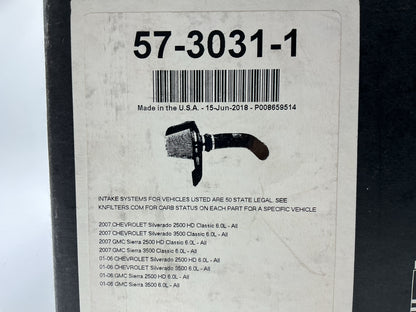 Missing Air Filter AS IS - K&N 57-3031-1 Cold Air Intake 01-06 Silverado 6.0L V8