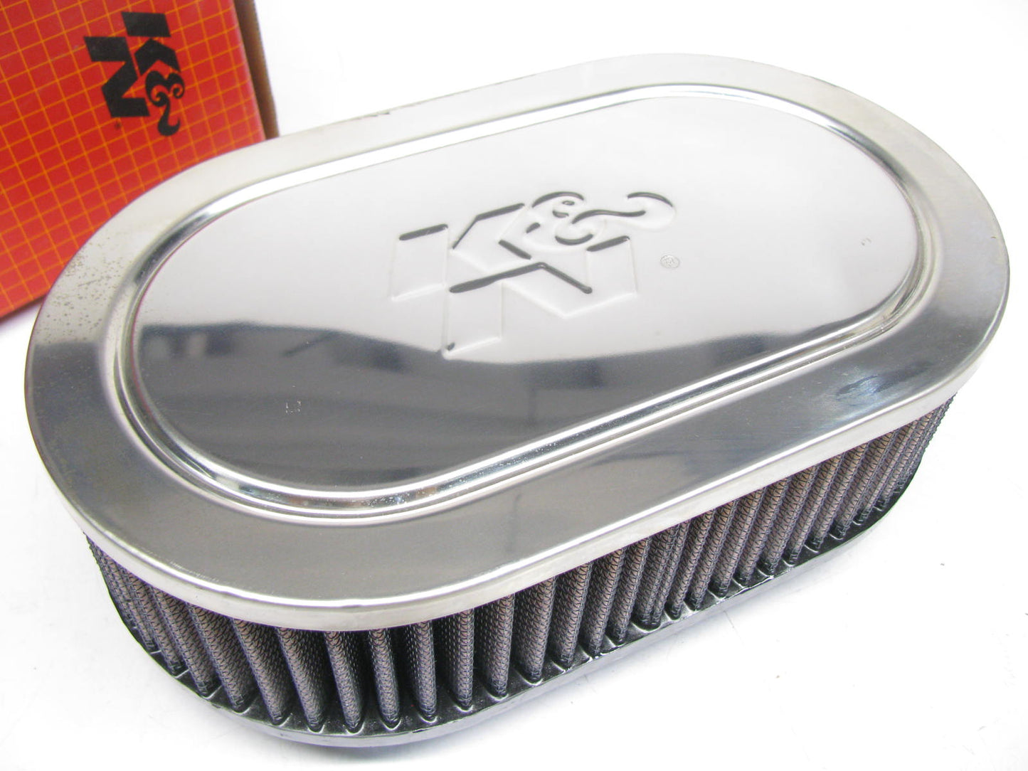 K&N 59-2890 Stainless Steel Marine Flame Arrestor 8'' X 5.5'' Oval Dual 2.5'' Inlet