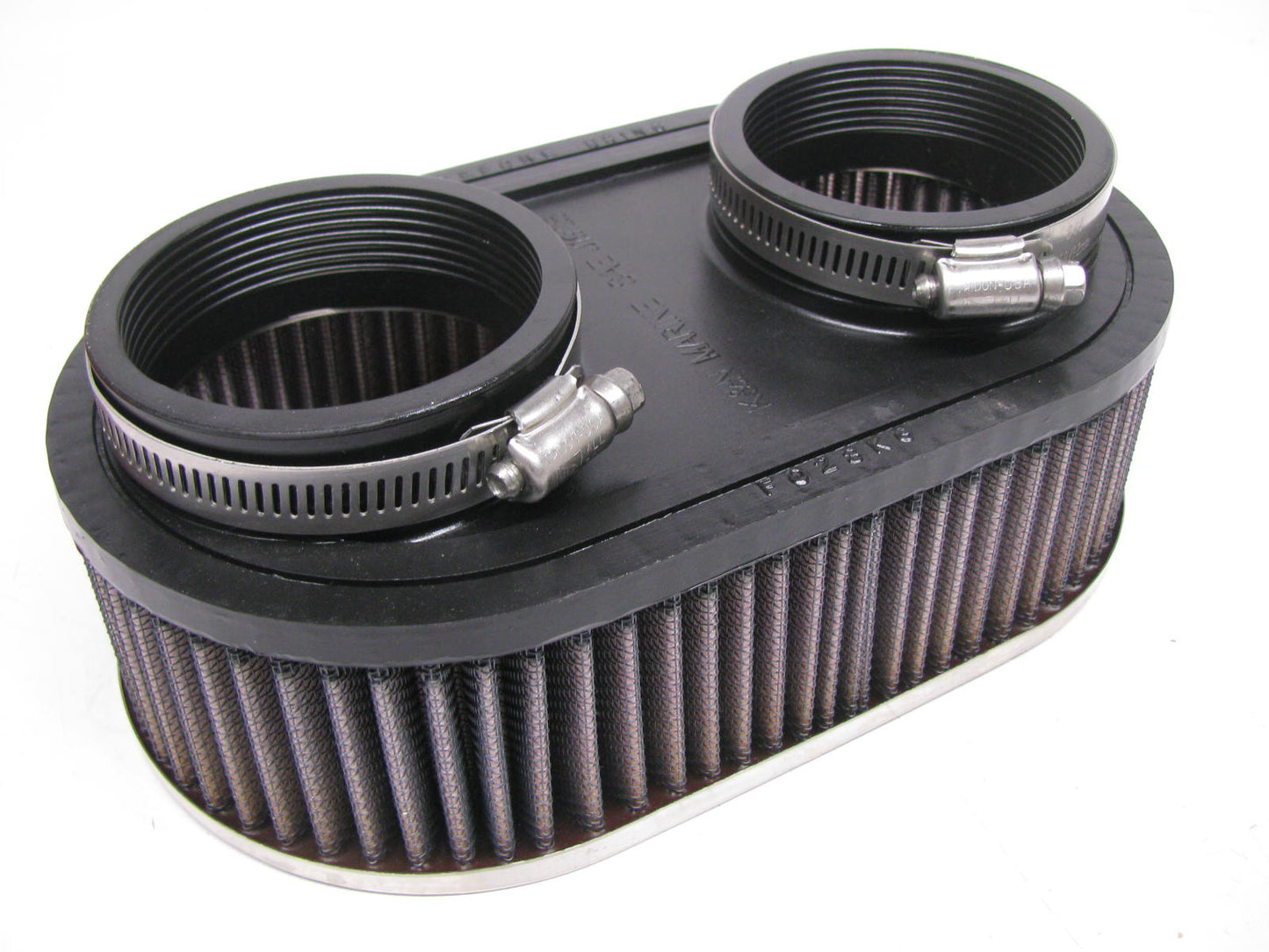K&N 59-2890 Stainless Steel Marine Flame Arrestor 8'' X 5.5'' Oval Dual 2.5'' Inlet