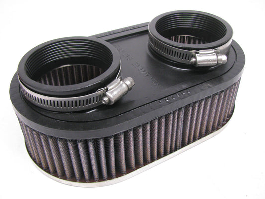 K&N 59-2890 Stainless Steel Marine Flame Arrestor 8'' X 5.5'' Oval Dual 2.5'' Inlet