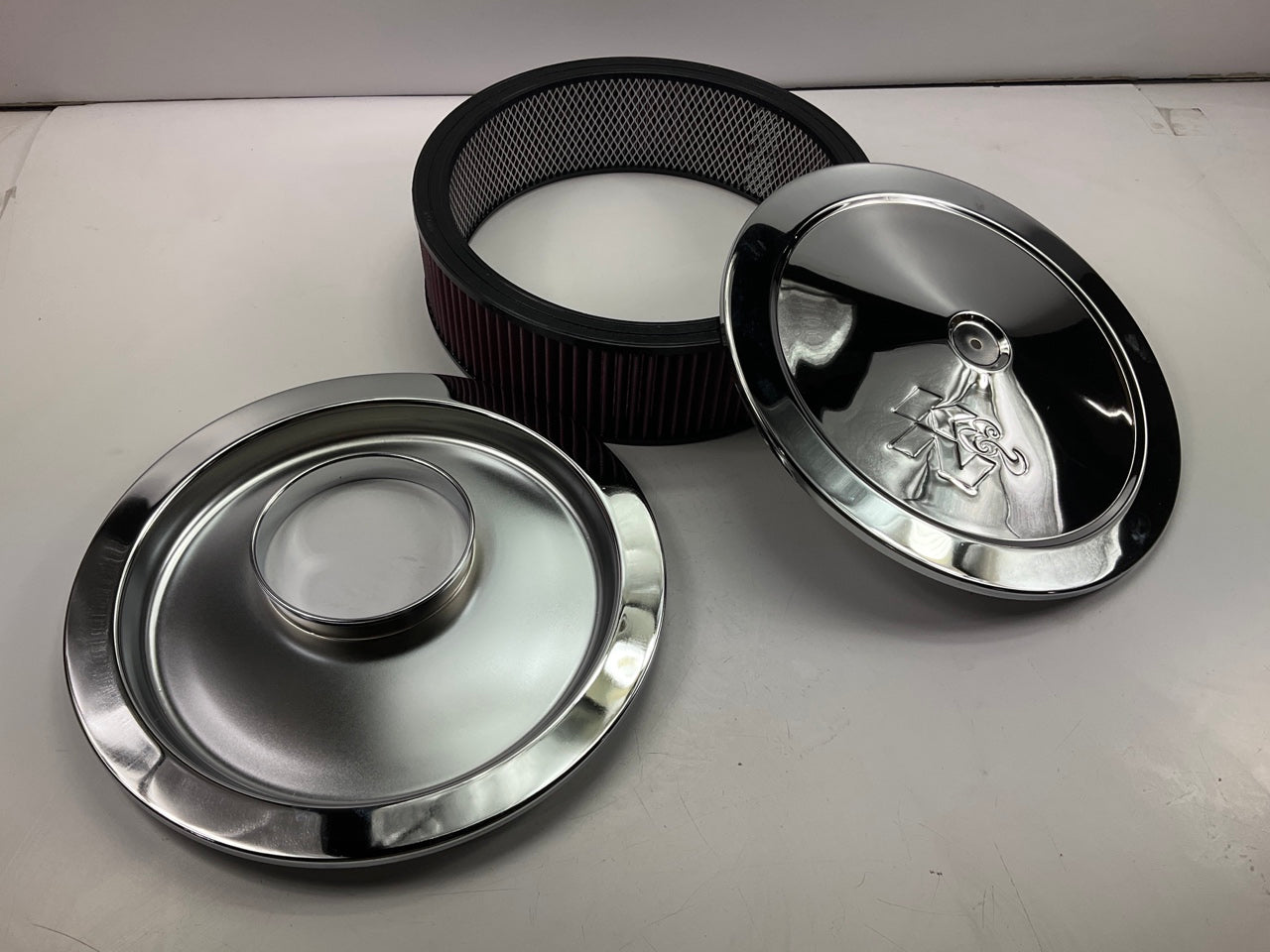 K&N 60-1410 Custom 14'' X 4.25'' Air Cleaner Assembly W/ High Flow Air Filter