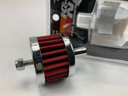 K&N 62-1100 Chrome Push In Engine Crankcase Breather Element Filter - 1/2''