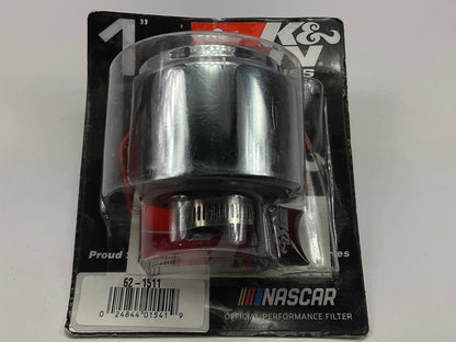 K&N 62-1511 Clamp On Crankcase Vent Filter - 1'' Flange, 3'' OD X 2.5'' Tall
