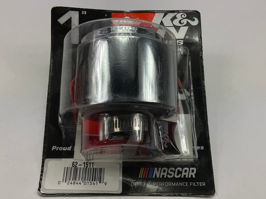 K&N 62-1511 Clamp On Crankcase Vent Filter - 1'' Flange, 3'' OD X 2.5'' Tall