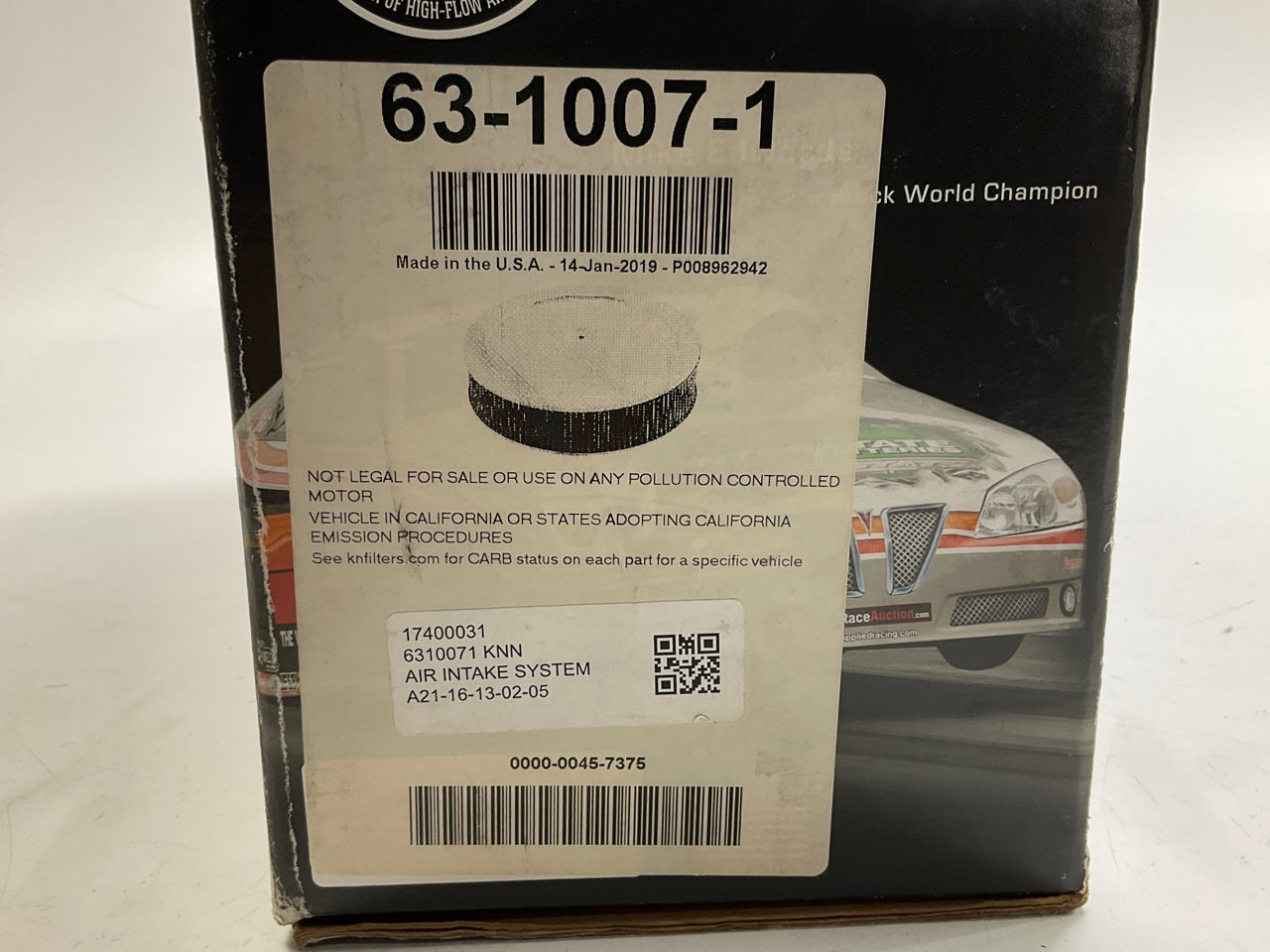 Cosmetic Damage, SEE ACTUAL PHOTOS - K&N 63-1007-1 Air Cleaner & Filter