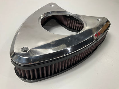 K&N 66-5080F Custom Air Cleaner Assembly With Air Filter, 5-1/8'' Neck Flange