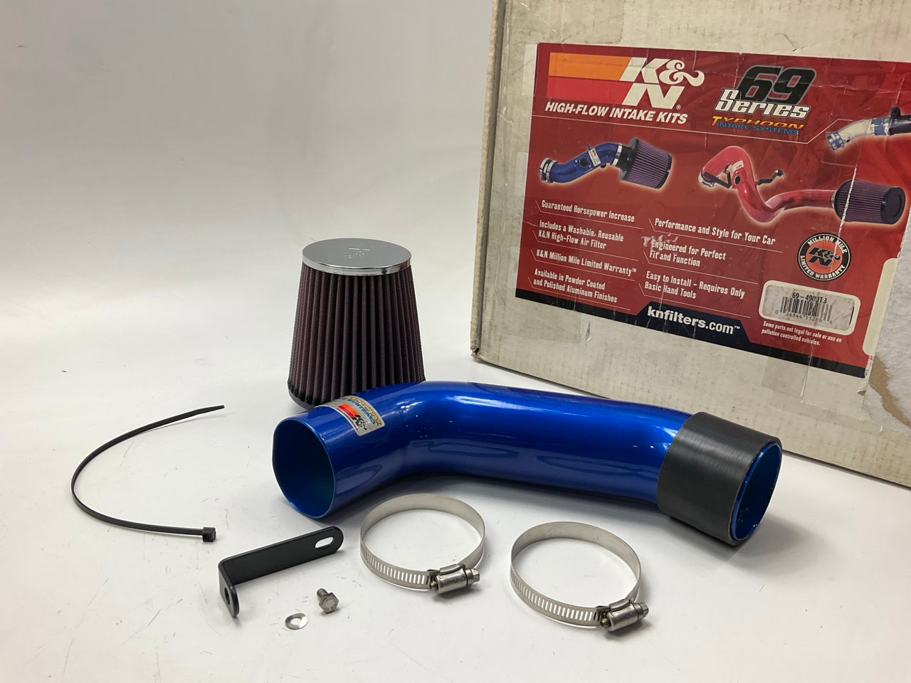 DENTED TUBE - Universal K&N 69-4900TB Cold Air Intake System With K&N Filter