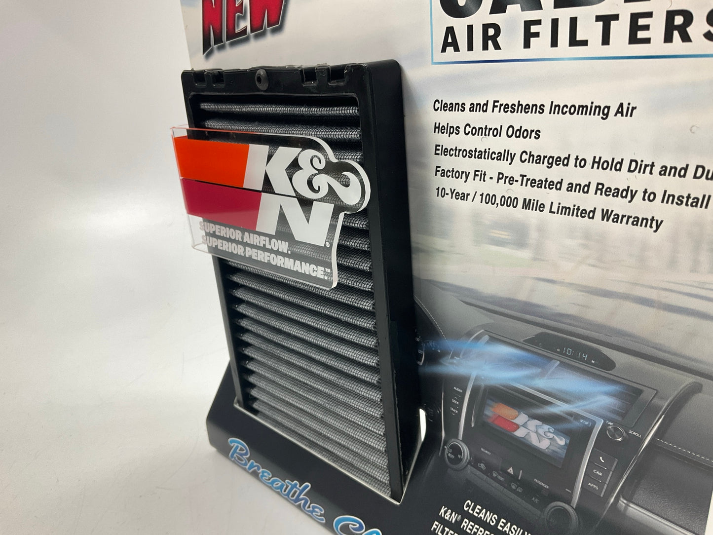 K&N Cabin Air Filter Shop Display Sales Aid Tool - Sell Washable Cabin Filter