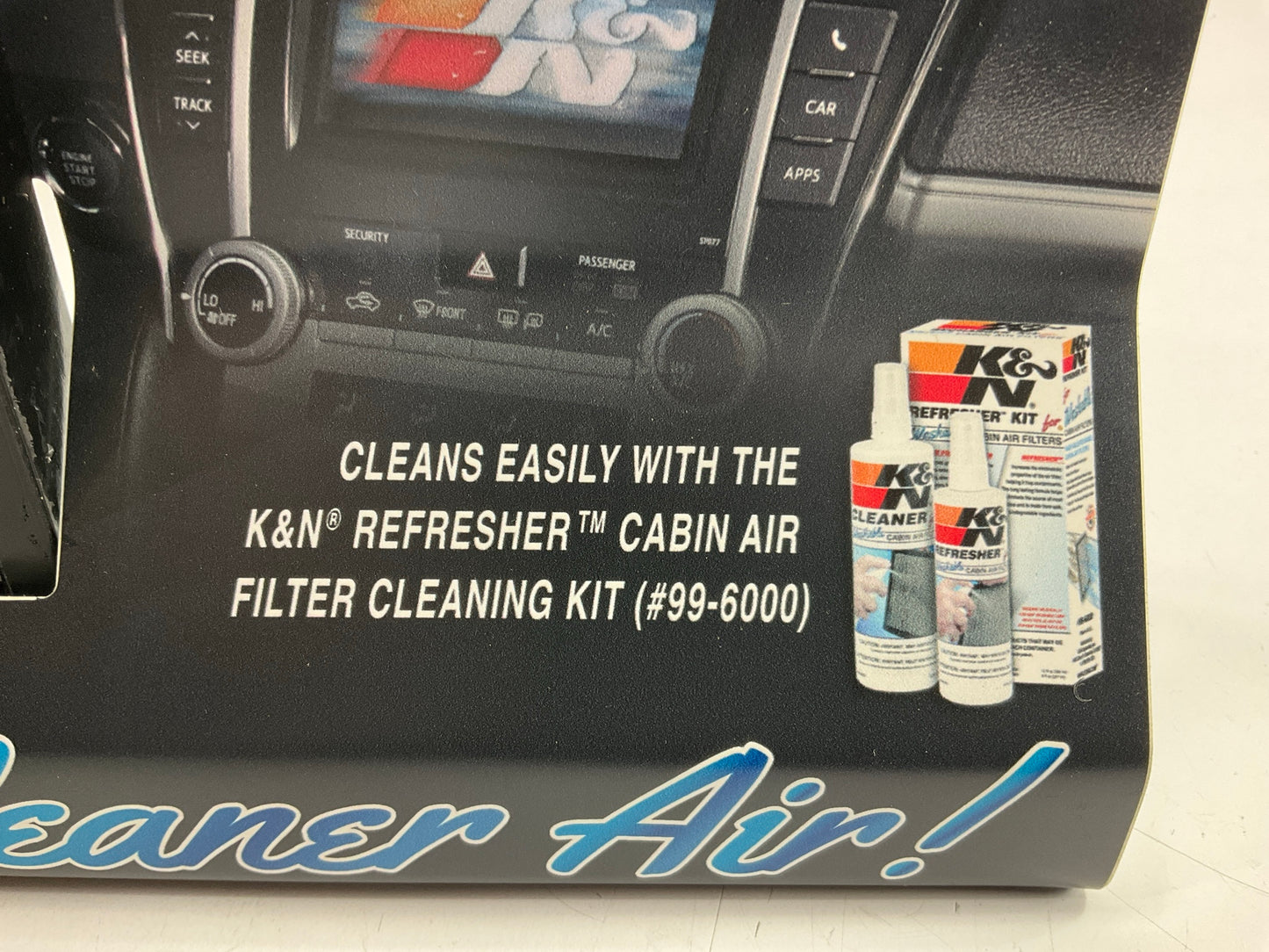 K&N Cabin Air Filter Shop Display Sales Aid Tool - Sell Washable Cabin Filter