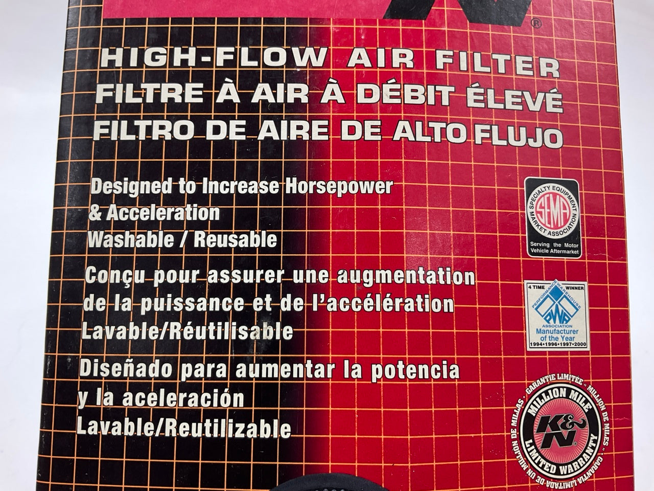 K&N E-0773 Replacement High Flow Performance Air Filter - Washable & Reusable