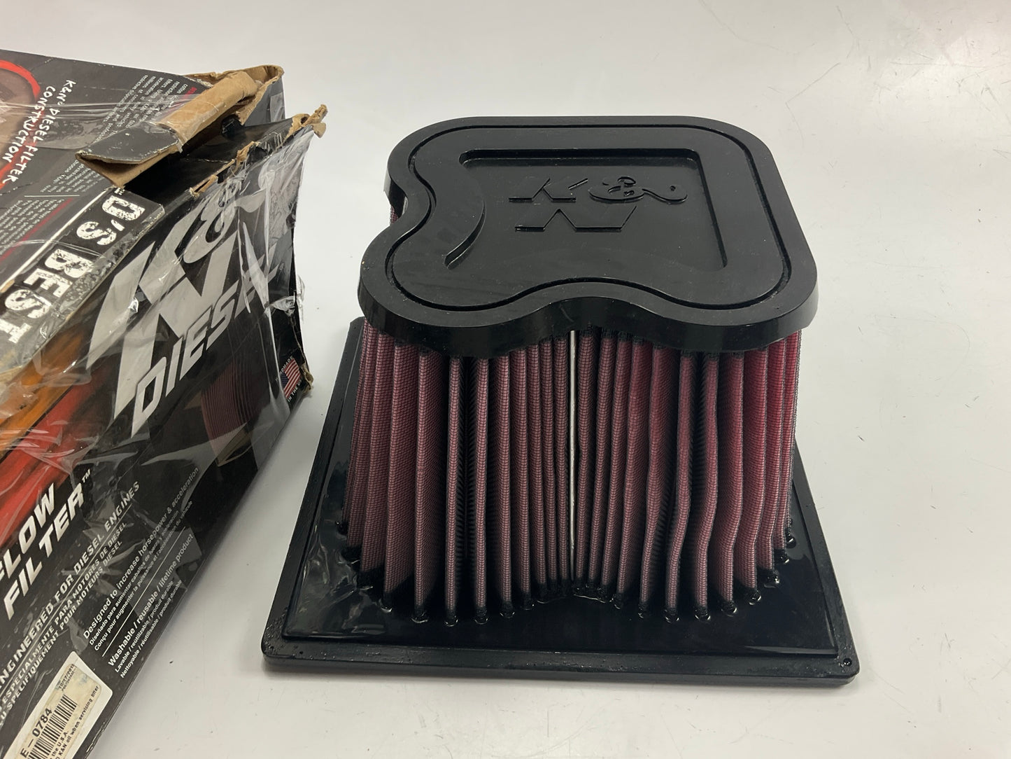 COSMETIC DAMAGE K&N High Flow Air Filter For 07-09 Ram 2500 3500 Cummins Diesel