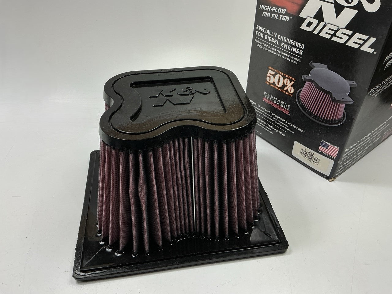 DENTED - K&N E0784 High Flow Air Filter For 07-09 Ram 2500 3500 Cummins Diesel