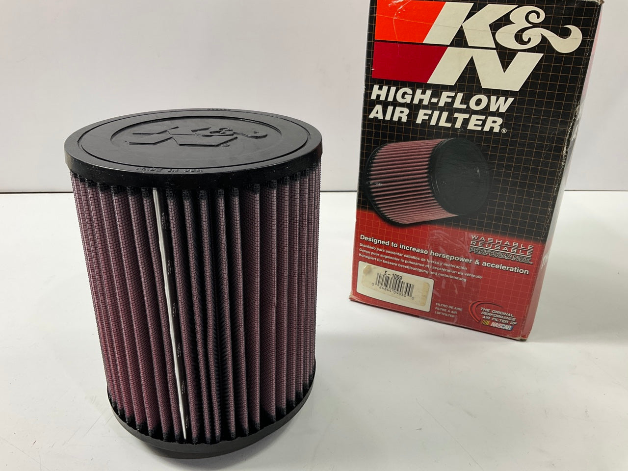 K&N E-1009 High Flow Direct Replacement Air Filter - Washable & Reusable