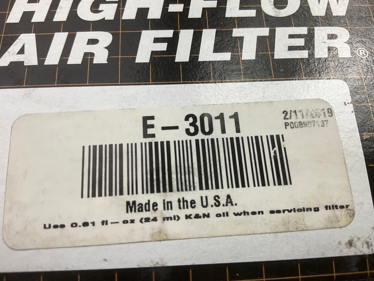 K&N E-3011 6-1/2'' X 4-1/4'' OVAL High Flow Performance Air Filter, 4'' Tall
