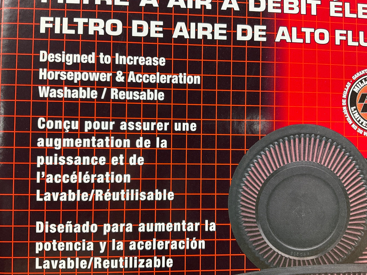 K&N E3017 Replacement Air Filter For Air Cleaner RK-3908, RK-3918, RK-3928