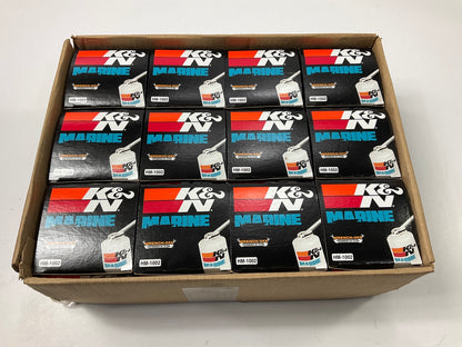 (12) K&N HM1002 Marine Oil Filters For Johnson 90HP 115HP Replaces OEM # 5033539