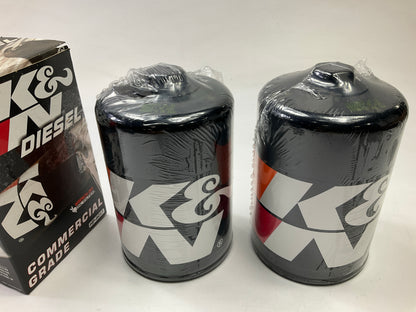 (2) K&N HP-8017 Engine Oil Filter For 1997-2004 Freightliner MT35 3.9L Cummins