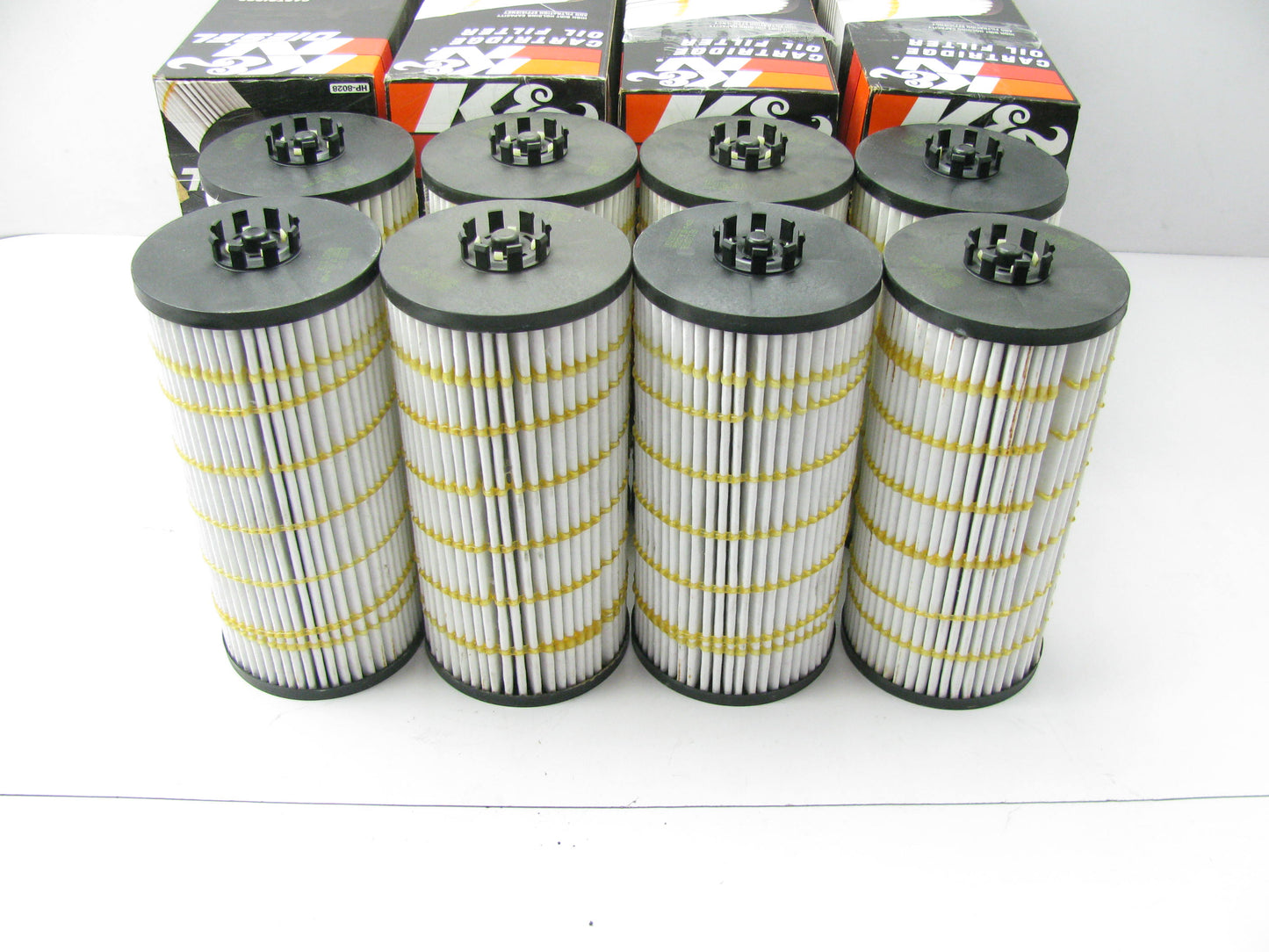 (8) K&N HP8028 Engine Oil Filters - Freightliner 12.8L Detroit Diesel DD13