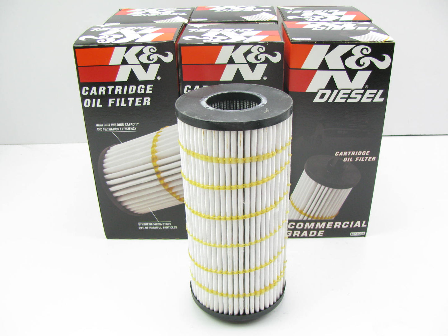 (6) K&N HP8028 HD Engine Oil Filters - Western Star Freightliner Sterling 12.8L