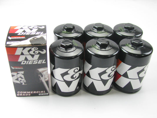 (6) PACK - K&N HP-8030 Performance Engine Oil Filters, Replaces 51516, 51762