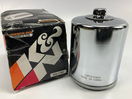 K&N KN170C Motorcycle Chrome Engine Oil Filter For Harley Evo Big Twin Sportster