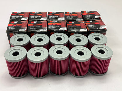 (10) K&N KN132 Oil Filters For Arctic Cat 250 Suzuki SP200 Yamaha YP400 Majesty