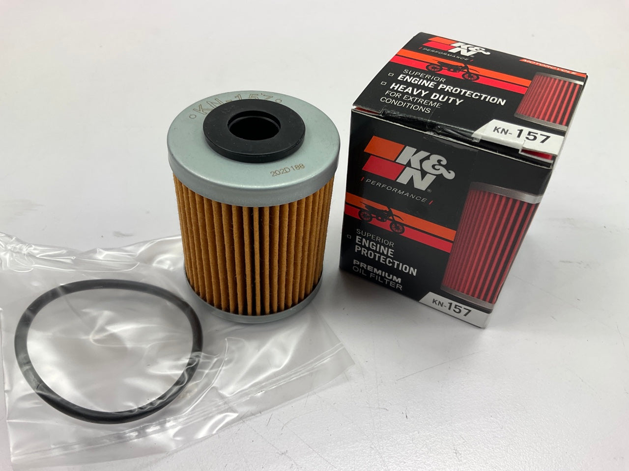 K&N KN157 Short Oil Filter For KTM 250, 450, 520, 525, 660, 690  (59038046100)