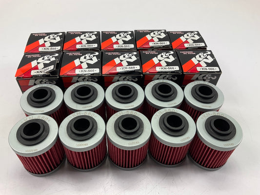 (10) K&N KN560 Performance Engine Oil Filter For 2008-2011 Can-Am DS450