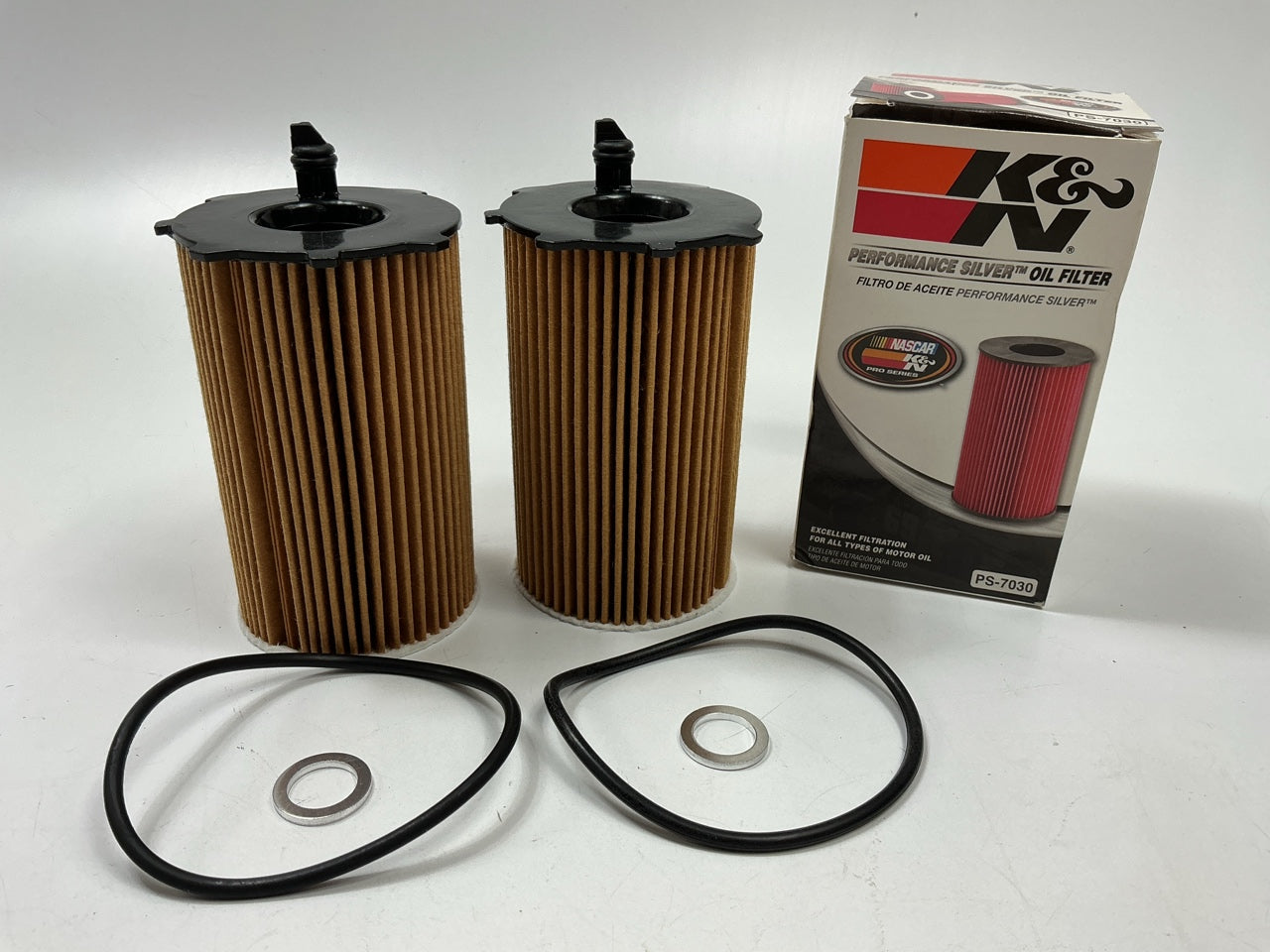 (2) K&N PS-7030 Engine Oil Filter For 2010-2018 Hyundai Santa Fe V6