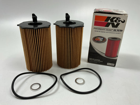(2) K&N PS-7030 Engine Oil Filter For 2010-2018 Hyundai Santa Fe V6
