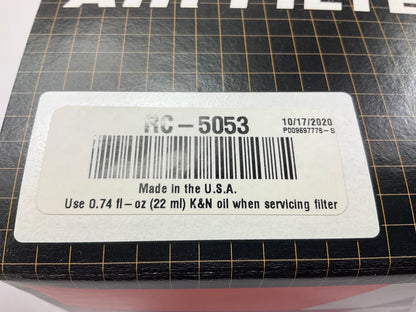 K&N RC-5053 Custom Cold Air Intake High Flow Air Filter 100mm Inlet, 151mm Tall