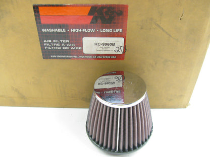 K&N RC-9906B PERFORMANCE Small High Flow Air Filter 2.5'' Inlet, 5'' Tall