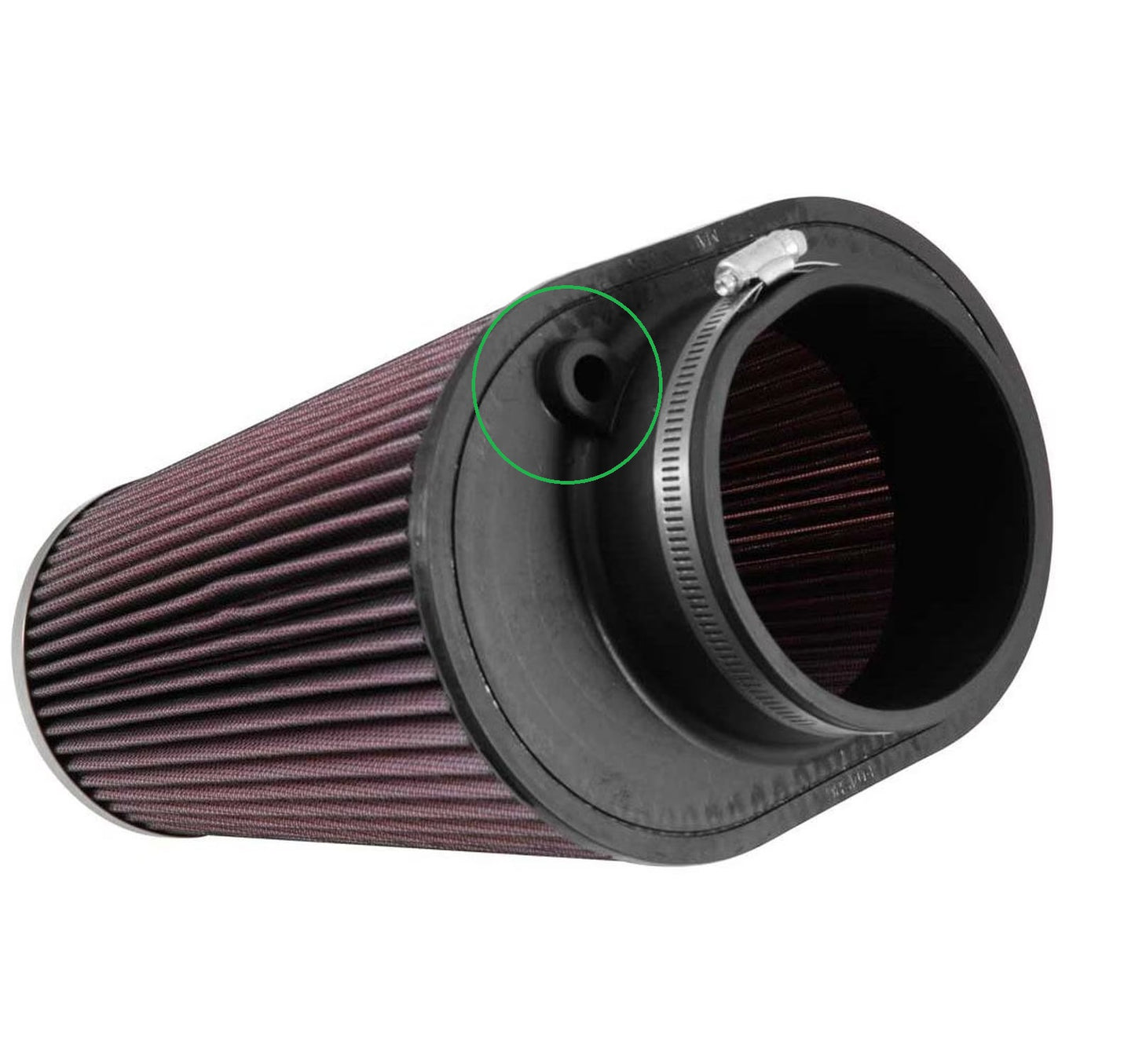 Base Has 1/2'' Vent Hole K&N RU-1024 Oval Tapered Performance Washable Air Filter