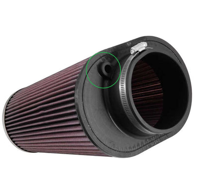Base Has 1/2'' Vent Hole K&N RU-1024 Oval Tapered Performance Washable Air Filter