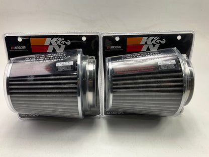 (2) K&N RG1001WTL Performance DUAL Cold Air Intake Air Filters 3'', 3.5'', 4''