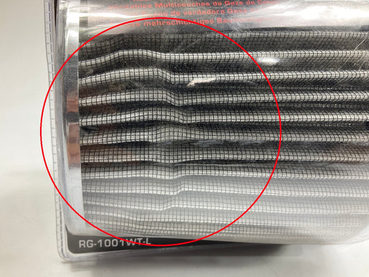 COSMETIC DAMAGE - K&N RG-1001WT-L Performance Clamp-on Washable Cone Air Filter