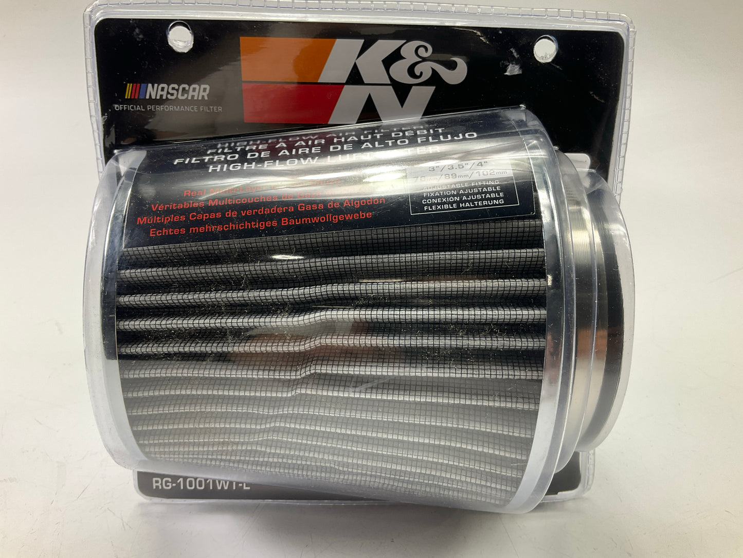 COSMETIC DAMAGE #7 - K&N Cold Air Intake Air Filter 3'', 3.5'', 4'', 5.5'' Tall