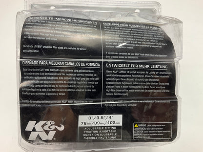 DENTED - K&N RG1001WTL Cold Air Intake Air Filter 3'', 3.5'', 4'' In, 5.5'' Tall