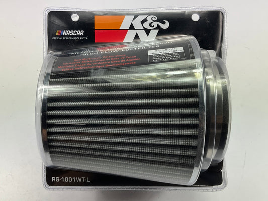 K&N RG-1001WT-L High Performance, Universal Clamp-on Washable Cone Air Filter