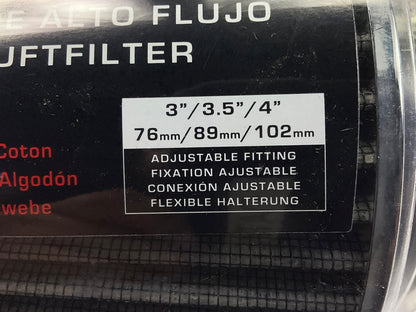K&N RG-1001WT-L High Performance, Universal Clamp-on Washable Cone Air Filter